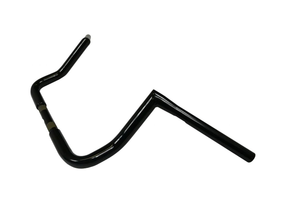 LA Choppers 10in. x 1-1/4in. Twin Peaks Handlebar – Gloss Black. Fits Ultra Models 1996-2024 and Street Glide 1996-2023