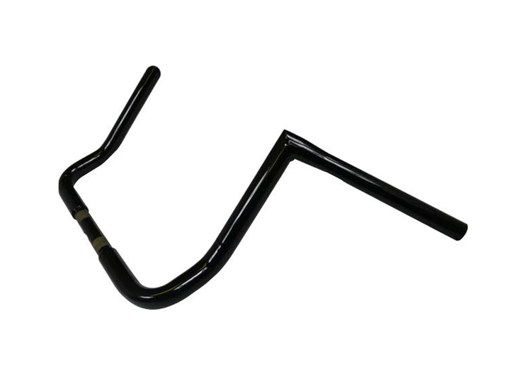 LA Choppers 12in. x 1-1/4in. Twin Peaks Handlebar – Gloss Black. Fits Ultra Models 1996-2024 and Street Glide 1996-2023