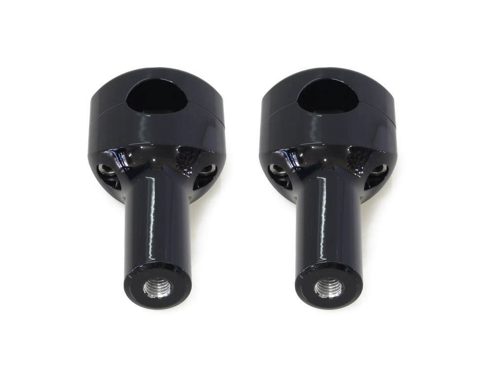 LA Choppers 4in. Straight Two Piece Riser Kit – Gloss Black. Fits 1-1/4in. Handlebar