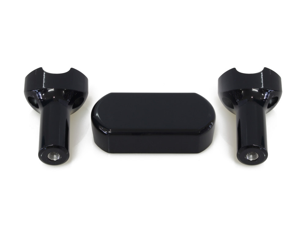 LA Choppers 4in. Straight One Piece Riser Kit – Gloss Black. Fits 1-1/4in. Handlebar