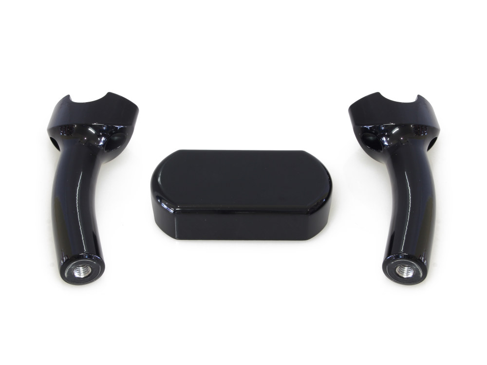 LA Choppers 5.5in. Pullback One Piece Riser Kit – Gloss Black. Fits 1-1/4in. Handlebar