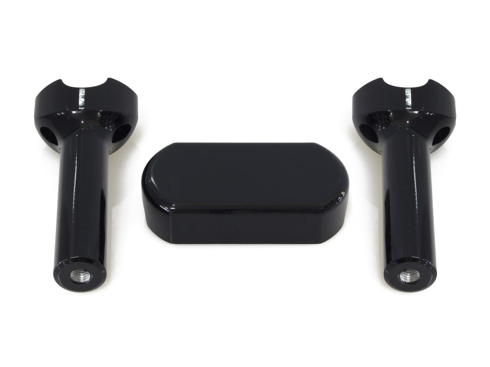 LA Choppers 6in. Straight One Piece Riser Kit – Gloss Black. Fits 1-1/4in. Handlebar