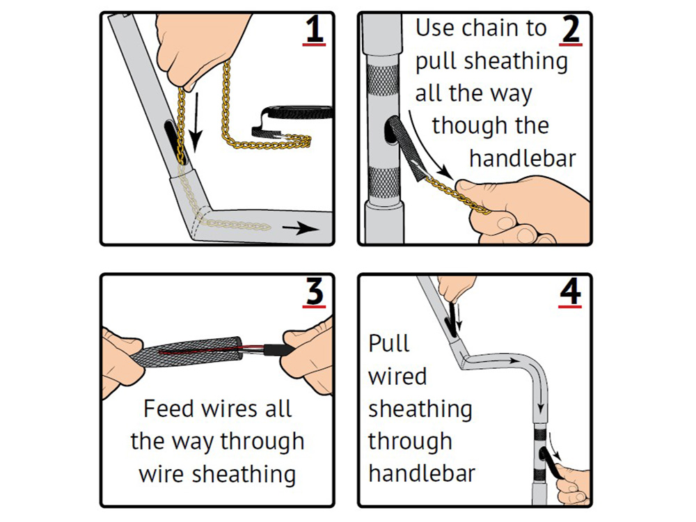 LA Choppers Pro Hero Internal Handlebar Wiring Kit