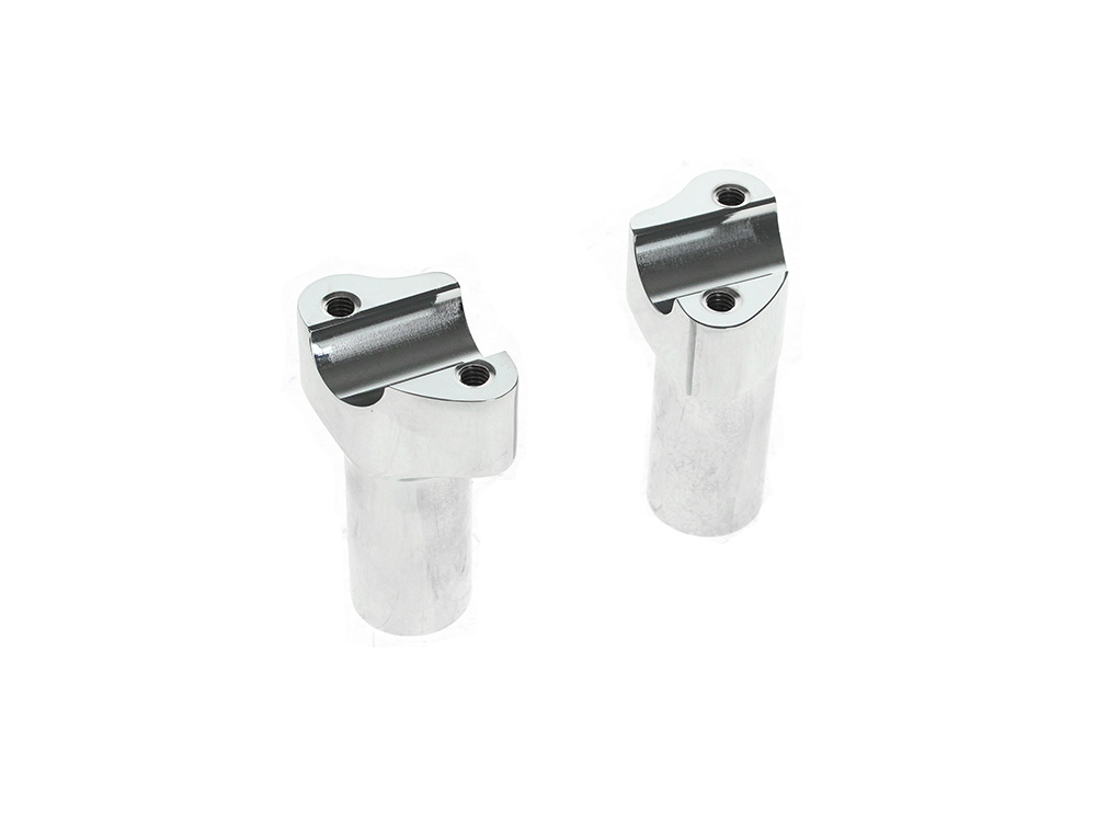 LA Choppers 3-1/2in. Tall Risers – Chrome. Fits 1in. Handlebar