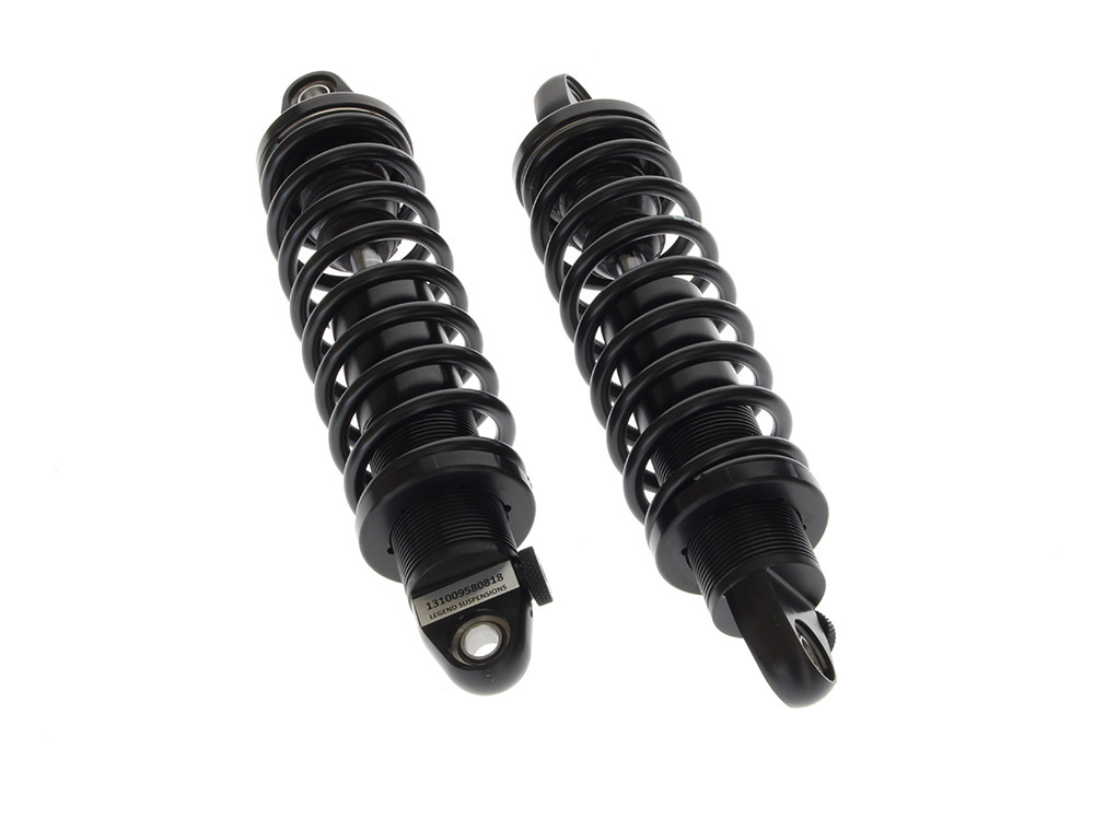 LEGEND SUSPENSION REVO-A Series, 12in. Adjustable Rear Shock Absorbers – Black. Fits Touring 1999up.