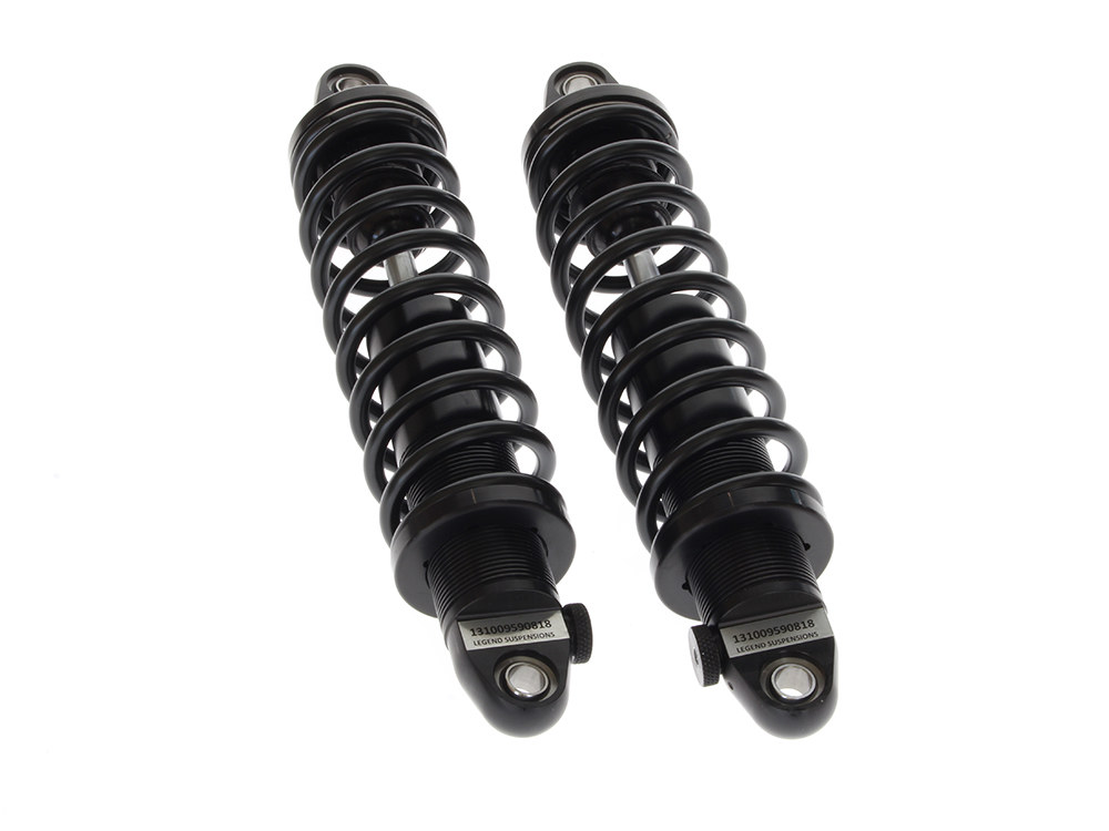 LEGEND SUSPENSION REVO-A Series, 13in. Adjustable Rear Shock Absorbers – Black. Fits Touring 1999up.