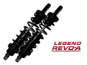 LEGEND SUSPENSION REVO-A Series, 14in. Adjustable Rear Shock Absorbers – Black. Fits Dyna 1991-2017. LEGEND SUSPENSION REVO-A Series, 14in. Adjustable Rear Shock Absorbers – Black. Fits Dyna 1991-2017.