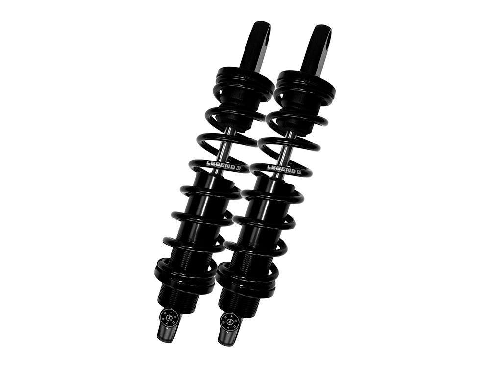 LEGEND SUSPENSION REVO-A Series, 13in. Adjustable Rear Shock Absorbers – Black. Fits Sportster 2004-2021