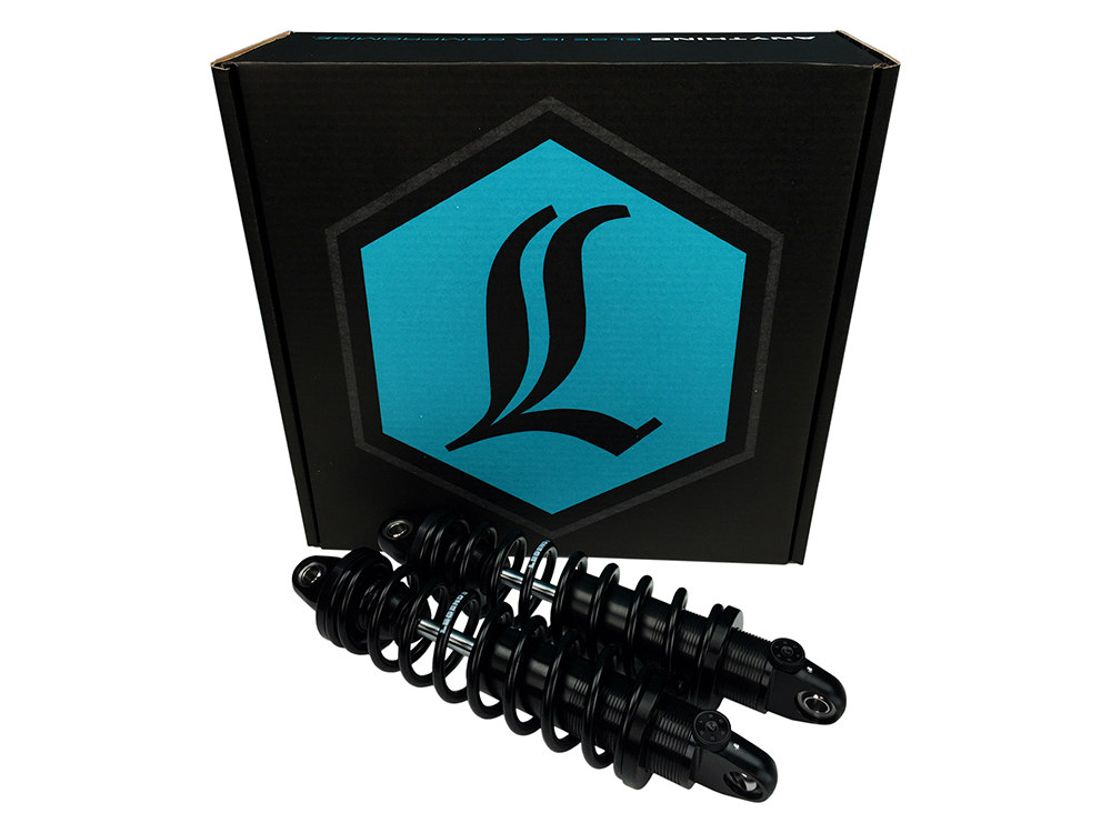 LEGEND SUSPENSION REVO-A Series, 13in. Adjustable Rear Shock Absorbers – Black. Fits Sportster 2004-2021