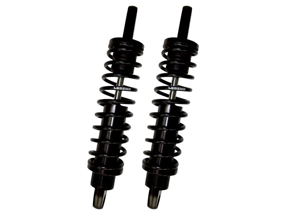 LEGEND SUSPENSION REVO-A Series, 14in. Adjustable Rear Shock Absorbers – Black. Fits Sportster 2004-2021
