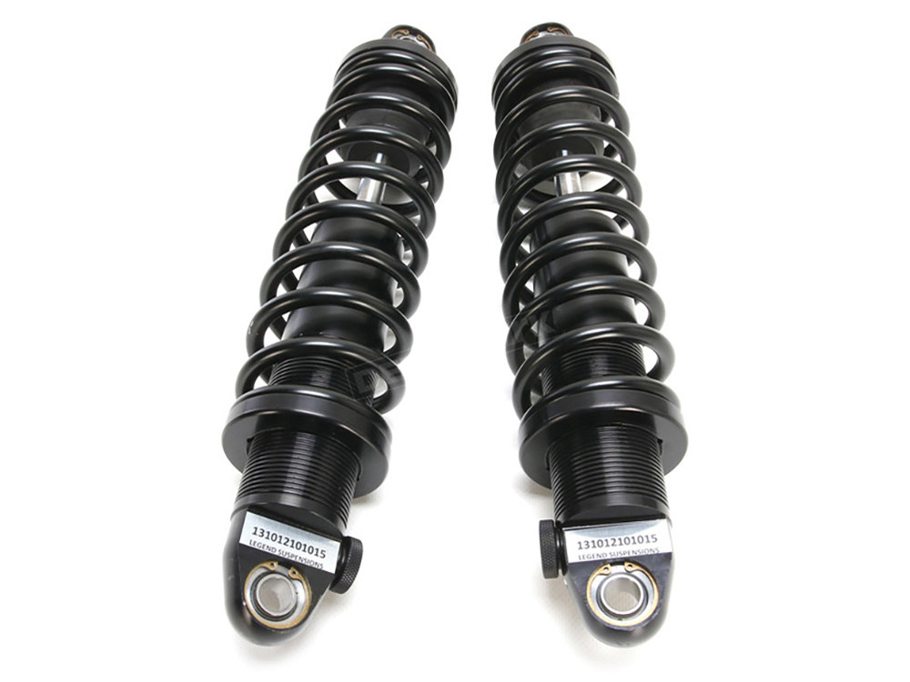LEGEND SUSPENSION REVO-A Series, 13in. Adjustable Rear Shock Absorbers – Black. Fits FLH Trike 2009up.