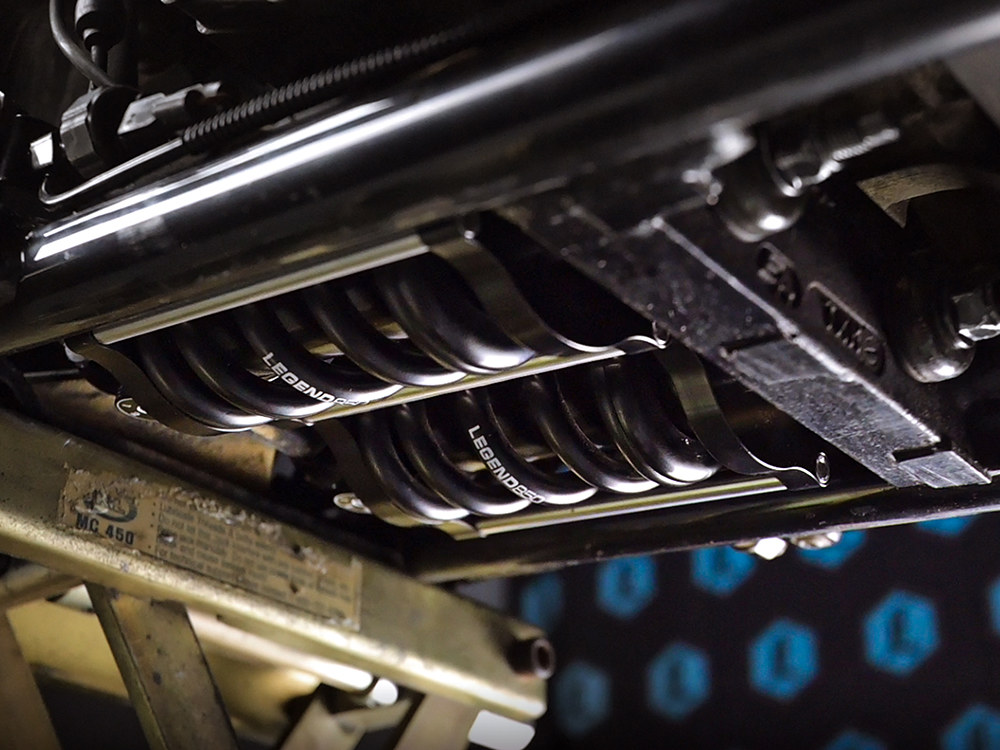 LEGEND SUSPENSION REVO-A Series, Adjustable Rear Shock Absorbers – Black. Fits Softail 2000-2017.