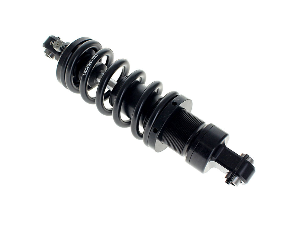 LEGEND SUSPENSION REVO-A Series, 13.5in. Adjustable Rear Shock Absorbers – Black. Fits Softail 2018up.