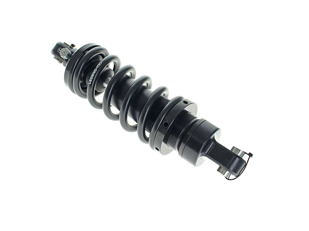 LEGEND SUSPENSION REVO-A Series, 12.5in. Adjustable Rear Shock Absorbers – Black. Fits Softail 2018up.