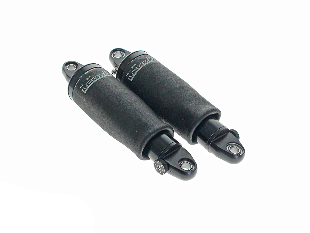 LEGEND SUSPENSION AIR-A Series, Rear Air Shock Absorbers – Black.  Fits CVO Touring 2023up & Street Glide & Road Glide 2024up