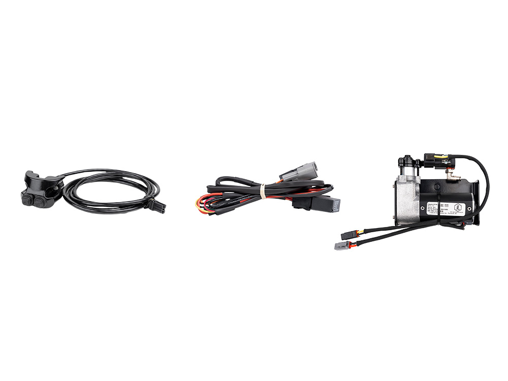 LEGEND SUSPENSION AIR Series, Adjustable Rear Air Shock Absorbers – Black. Fits FLH Trike 2017up