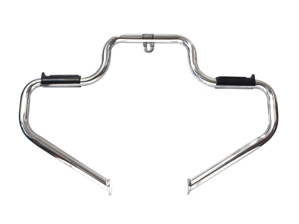 Lindby Custom Inc Multibar Engine Guard Freeway Bar – Chrome. Fits FL Softail 2000-2017.
