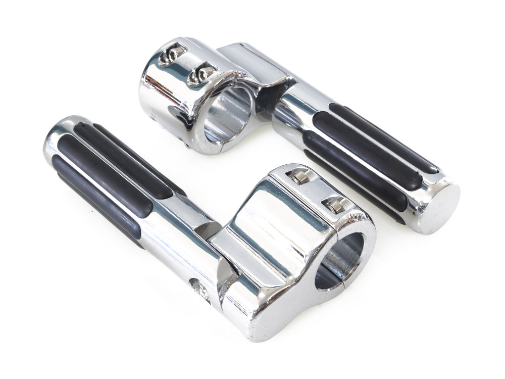 Lindby Custom Inc 1-1/4in. Clamp On Multibar Highway Pegs – Chrome.