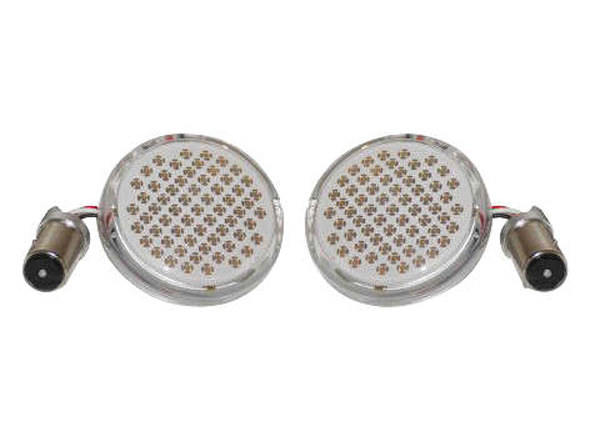 Letric Lighting Co LED Turn Signal Inserts HD 2002 Up Front or Rear Amber Deluxe