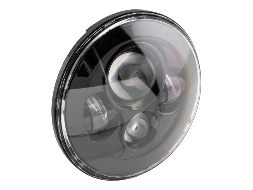 Letric Lighting Co 7in. LED HeadLight Insert – Black. Fits H-D, Indian Chief Classic & Dark Horse Models with 7in. Headlight.