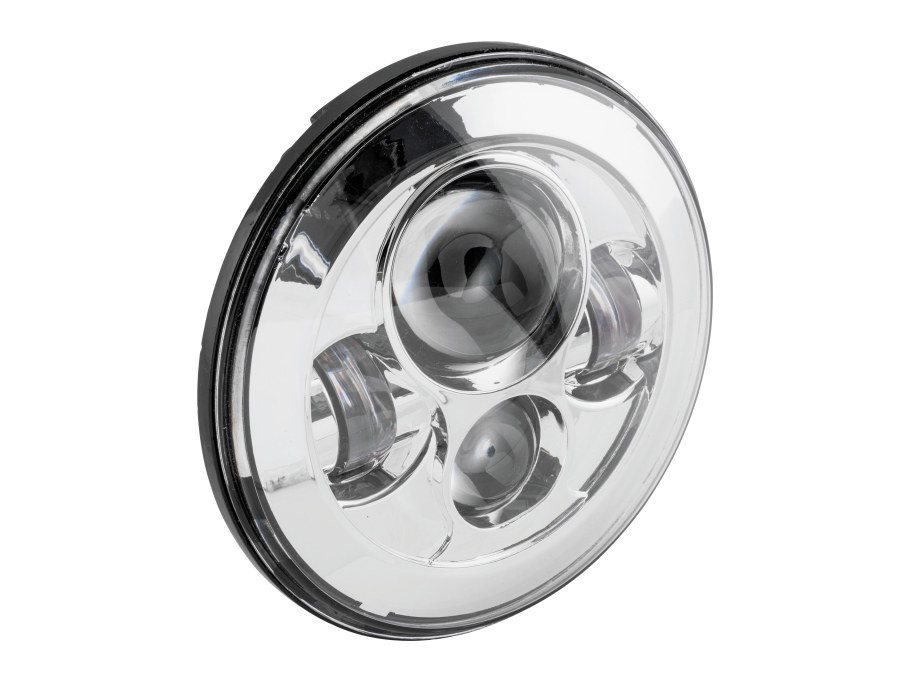 Letric Lighting Co 7in. LED HeadLight Insert – Chrome. Fits H-D, Indian Chief Classic & Dark Horse Models with 7in. Headlight.
