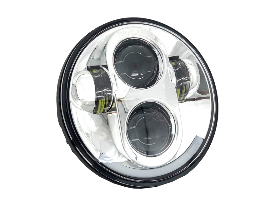 Letric Lighting Co 5-3/4in. LED HeadLight – Chrome. Fits H-D & Indian Scout Models with 5-3/4in. Headlight.