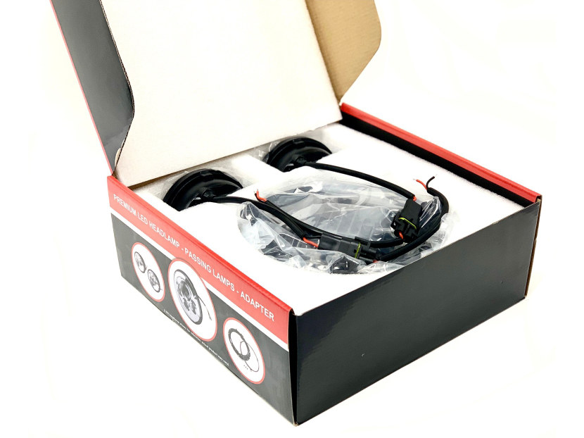 Letric Lighting Co 7in. HeadLight & 4.5in. Passing Lamps (2) Insert Bundle – Chrome. Fits H-D with 7in. Headlights & 4.5in. Passing Lamps.