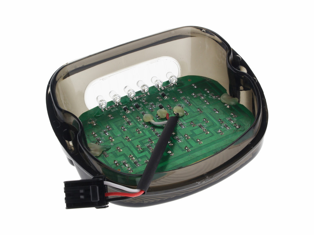 Letric Lighting Co LED Low Profile Taillight with Smoke Lens & Number Plate Illumination. Fits Most 1999up Models.