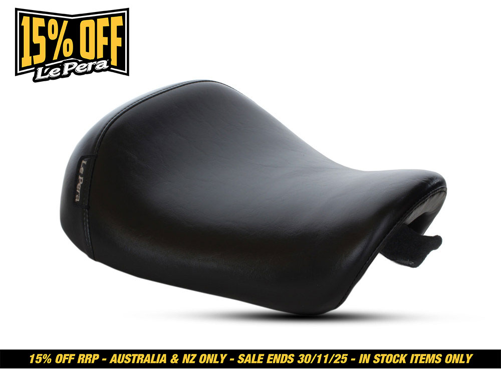 LEPERA SEATS Bare Bones Solo Seat with Biker Gel. Fits Sportster 2004-2006 & Sportster 2010-2021 Models with 4.5 Gallon Fuel Tank.