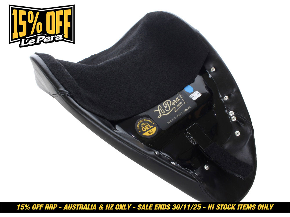 LEPERA SEATS Bare Bones Solo Seat with Biker Gel. Fits Softail 2006-2017 with 200 OEM Rear Tyre.