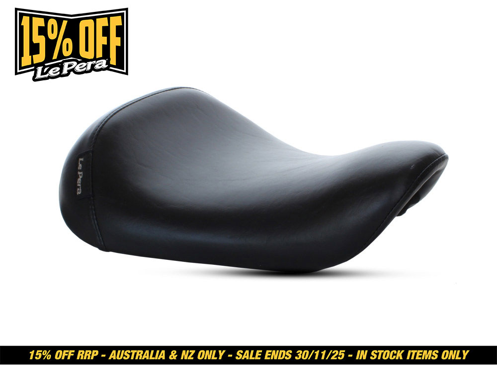 LEPERA SEATS Bare Bones Solo Seat. Fits Sportster 2004-2006 & Sportster 2010-2021 Models with with 3.3 Gallon Fuel Tank.