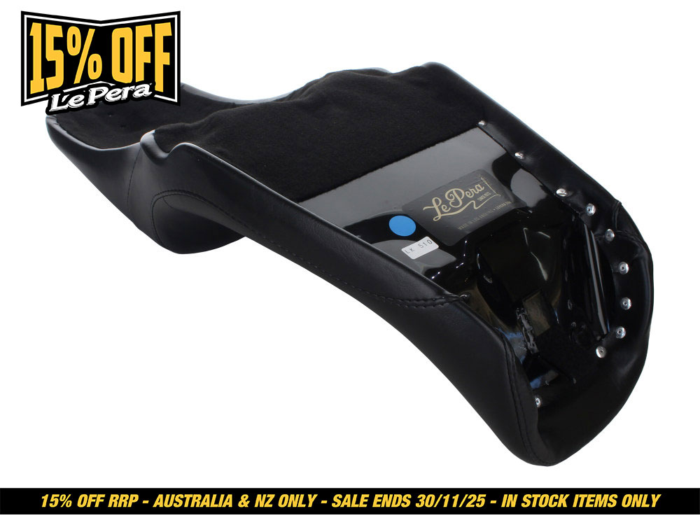 LEPERA SEATS Daytona Sport Dual Seat – Smooth. Fits Dyna 2006-2017.