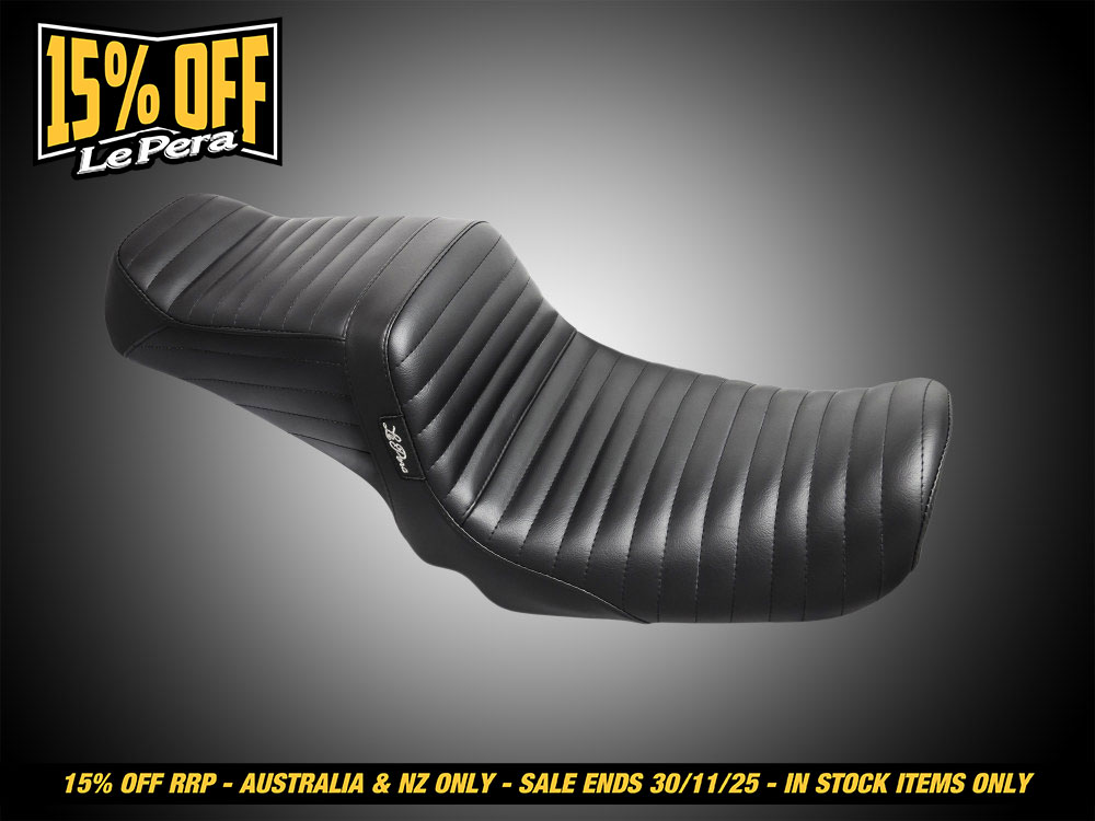 LEPERA SEATS TailWhip Dual Seat – Pleated. Fits Dyna 2006-2017.