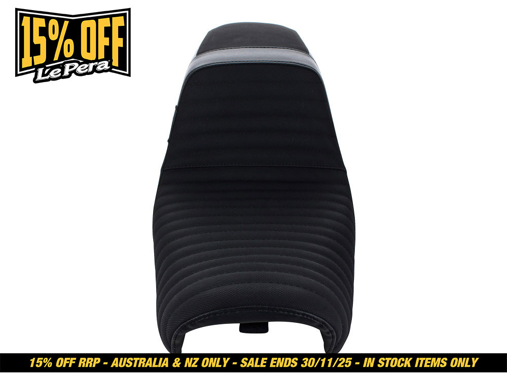 LEPERA SEATS Kickflip Dual Seat with Pleated Gripper Tape. Fits Dyna 2006-2017.