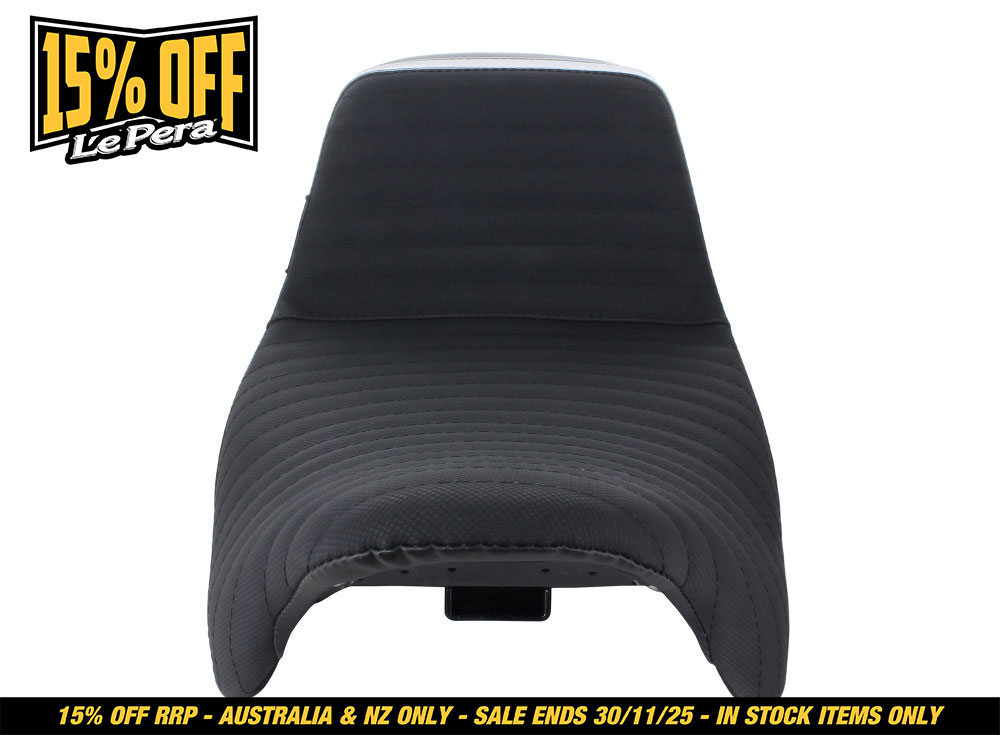 LEPERA SEATS Kickflip Dual Seat with Pleated Gripper Tape. Fits Most Touring 2008-2024