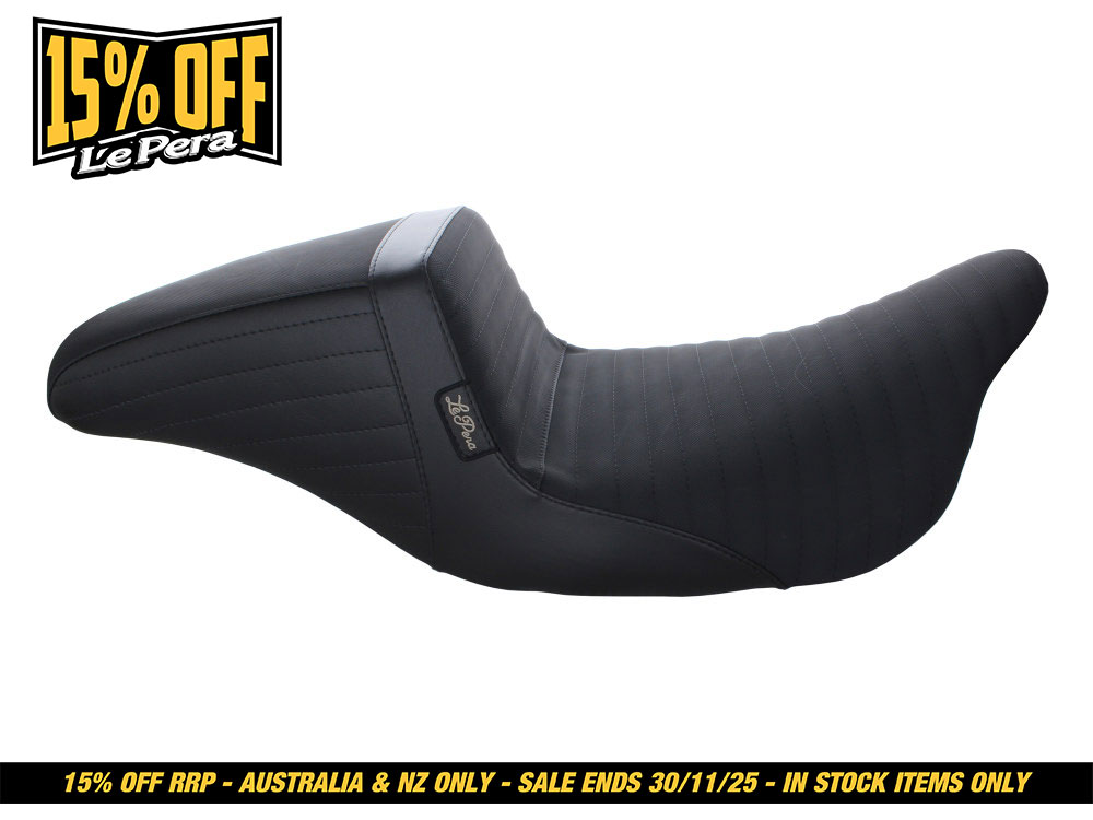 LEPERA SEATS Kickflip Dual Seat with Pleated Gripper Tape. Fits Most Touring 2008-2024