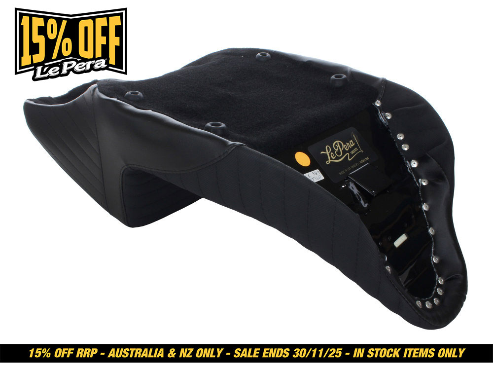 LEPERA SEATS Kickflip Dual Seat with Pleated Gripper Tape. Fits Most Touring 2008-2024