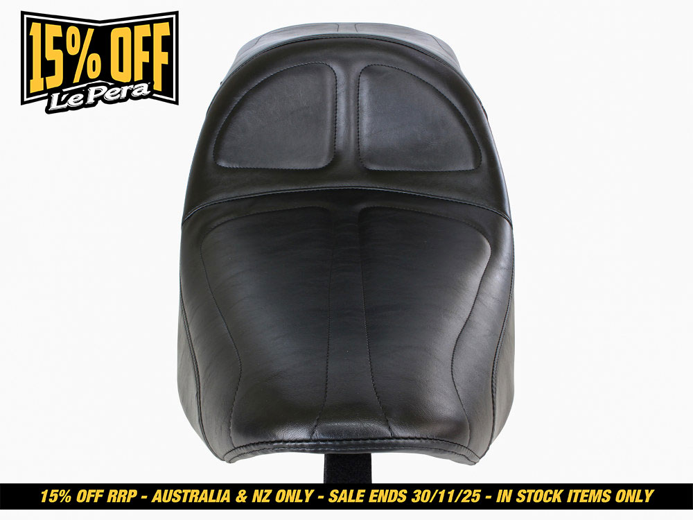 LEPERA SEATS Maverick Daddy Long Legs Dual Seat. Fits Softail 2006-2017 with OEM 200 Rear Tyre.
