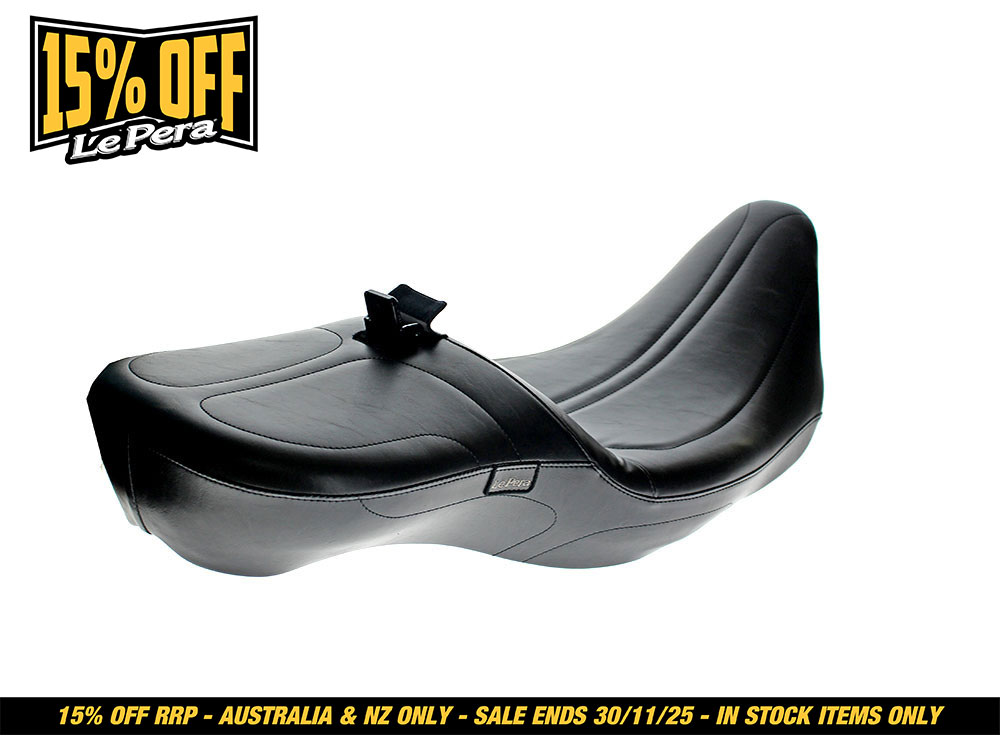 LEPERA SEATS Maverick Daddy Long Legs Dual Seat with Backrest. Fits Most Touring 2008-2024