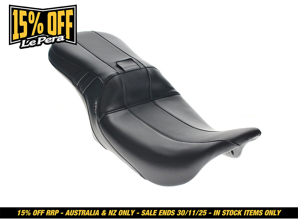 LEPERA SEATS Outcast GT3 Dual Seat with Backrest. Fits Most Touring 2008-2024