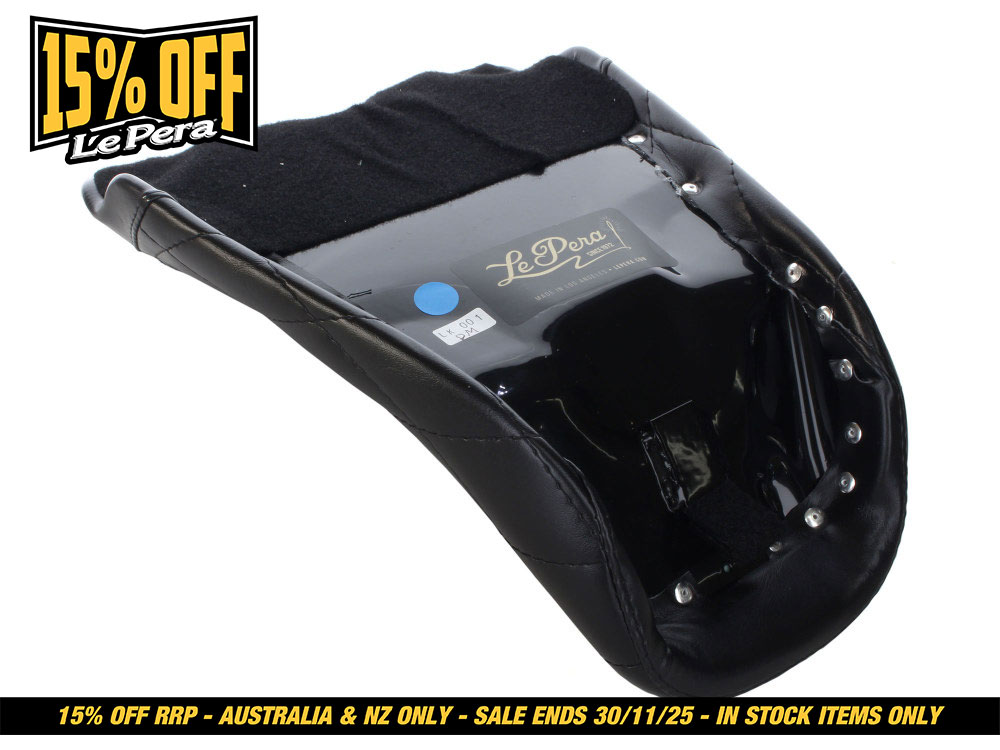 LEPERA SEATS Bare Bones Solo Seat with Diamond Stitch. Fits Dyna 2006-2017.