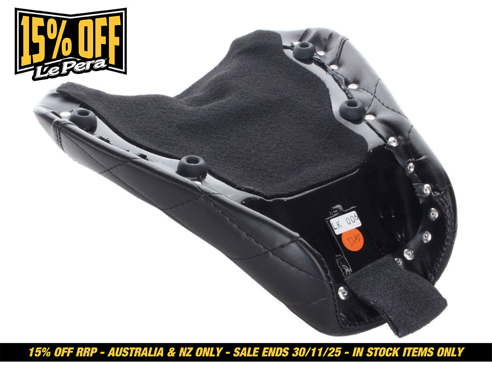 LEPERA SEATS Bare Bones Solo Seat with Diamond Stitch. Fits Sportster Forty-Eight & Seventy-Two 2010-2021.