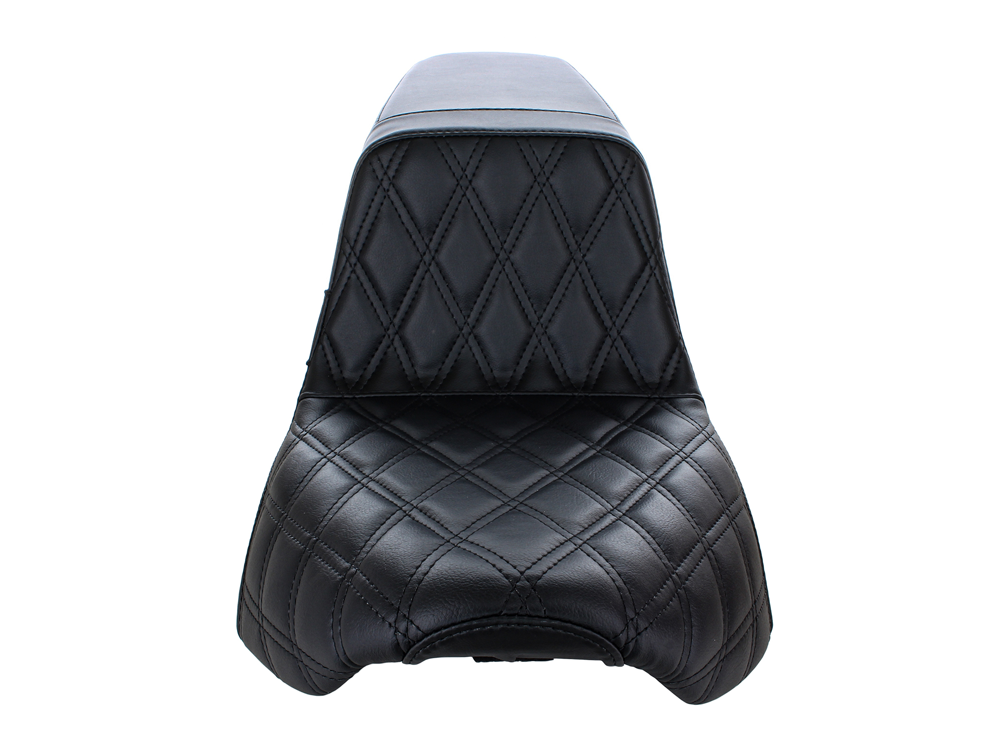 LEPERA SEATS Kickflip Dual Seat with Black Double Diamond Stitch. Fits Softail Slim & Street Bob 2018up & Standard 2020up.