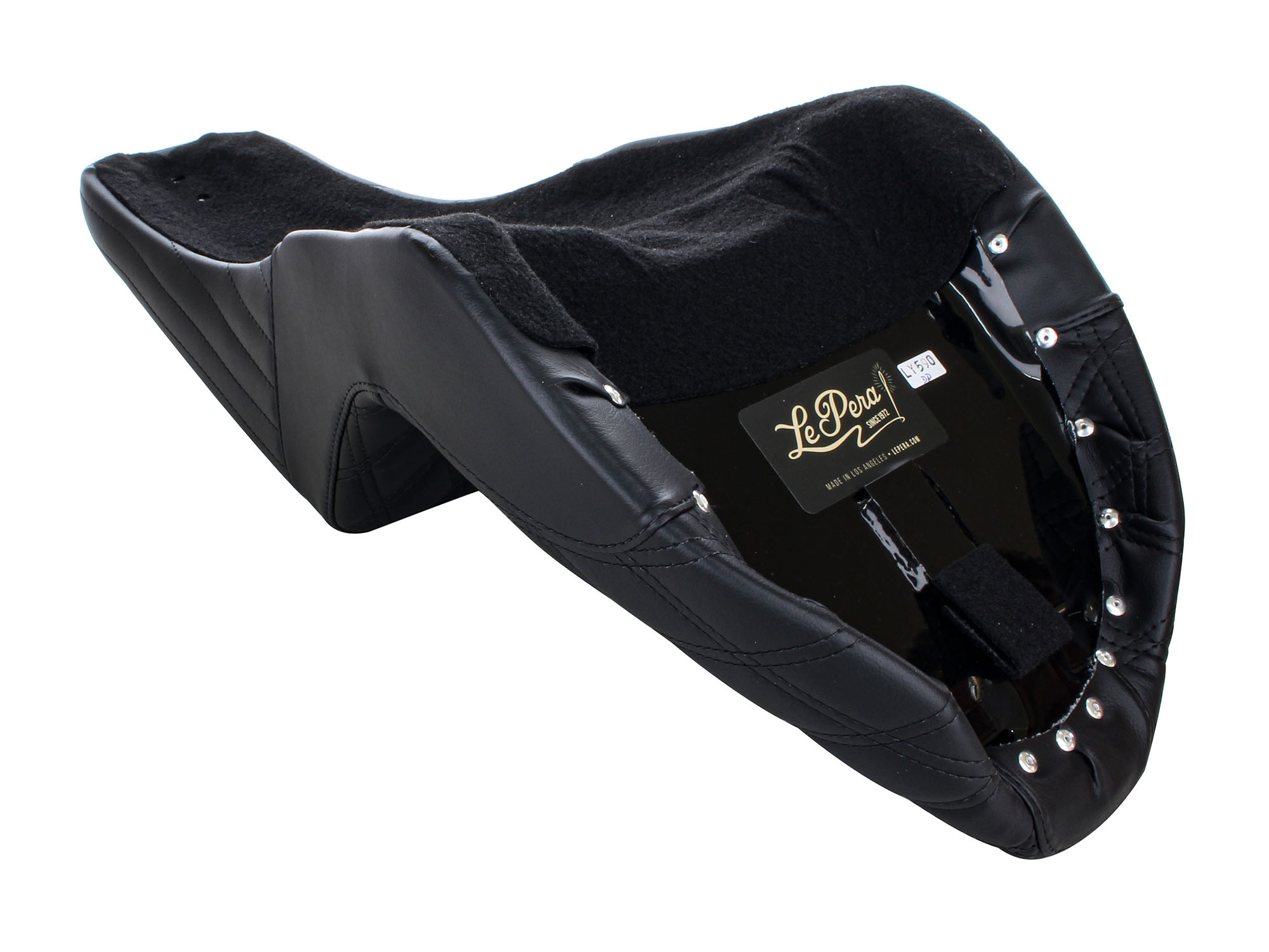 LEPERA SEATS Kickflip Dual Seat with Black Double Diamond Stitch. Fits Softail Slim & Street Bob 2018up & Standard 2020up.