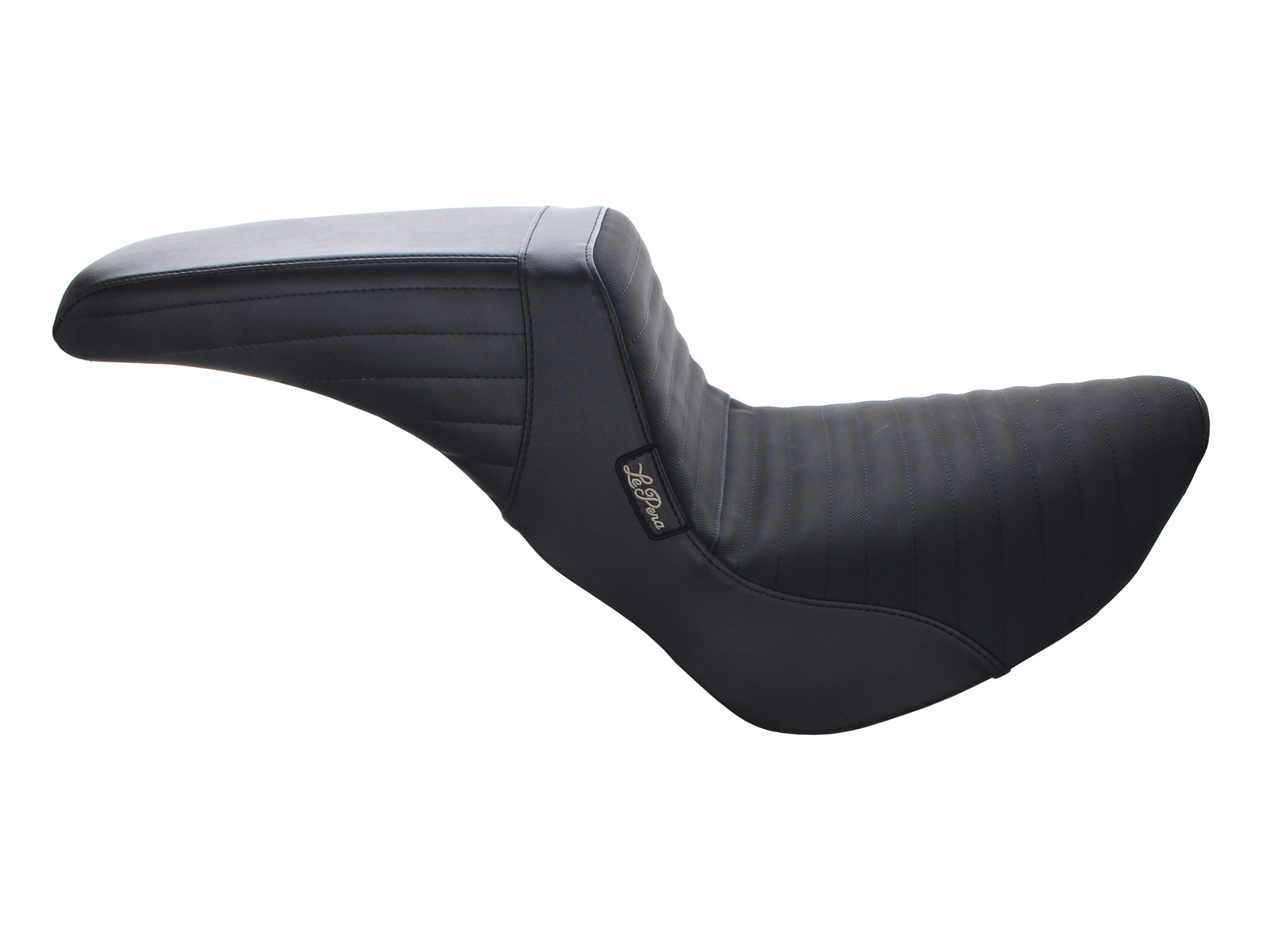 LEPERA SEATS Kickflip Dual Seat with Pleated Stitch & Gripper Tape. Fits Softail Slim & Street Bob 2018up & Standard 2020up.