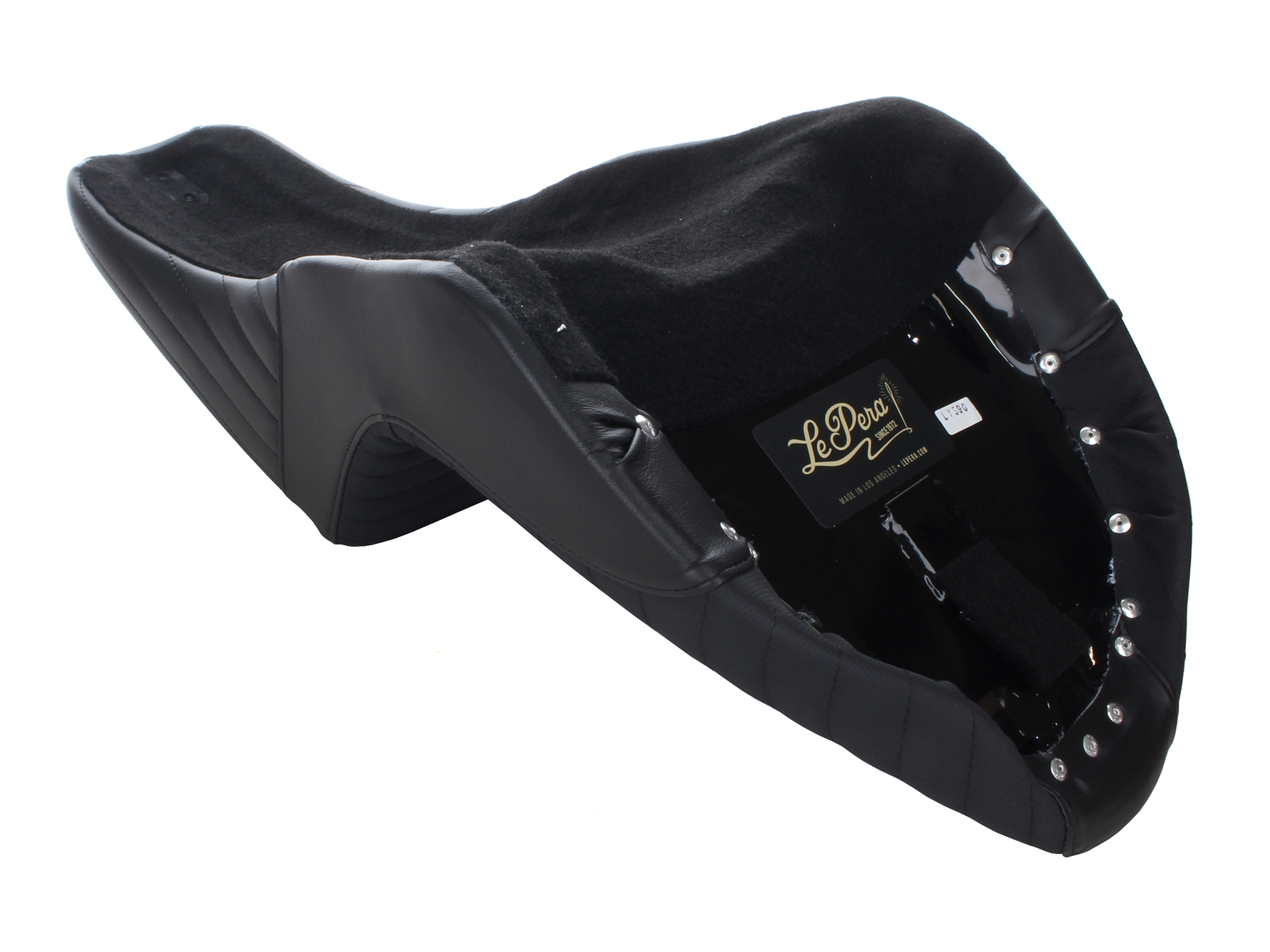 LEPERA SEATS Kickflip Dual Seat with Pleated Stitch & Gripper Tape. Fits Softail Slim & Street Bob 2018up & Standard 2020up.