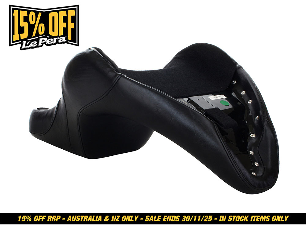LEPERA SEATS Daytona Dual Seat – Smooth. Fits Fatboy 2018up & Breakout 2023up