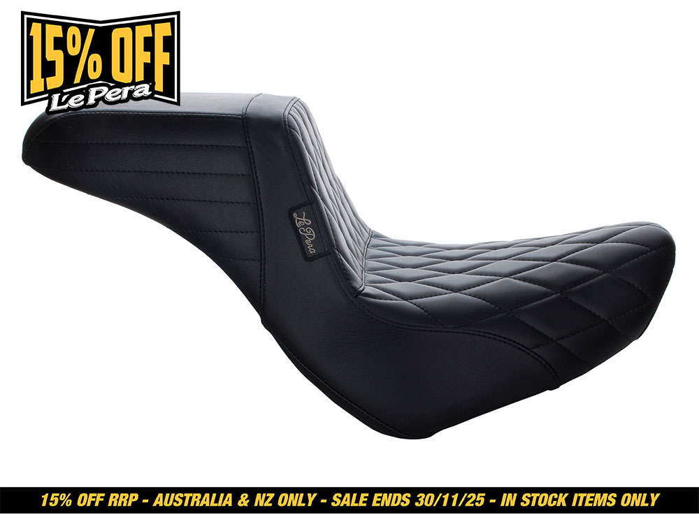 LEPERA SEATS KickFlip Dual Seat with Black Diamond Stitch. Fits Breakout 2018-2022