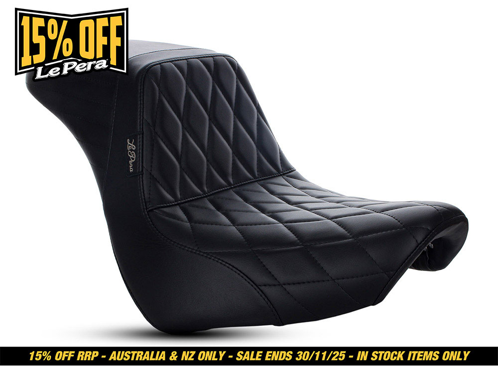 LEPERA SEATS KickFlip Dual Seat with Black Diamond Stitch. Fits Breakout 2018-2022