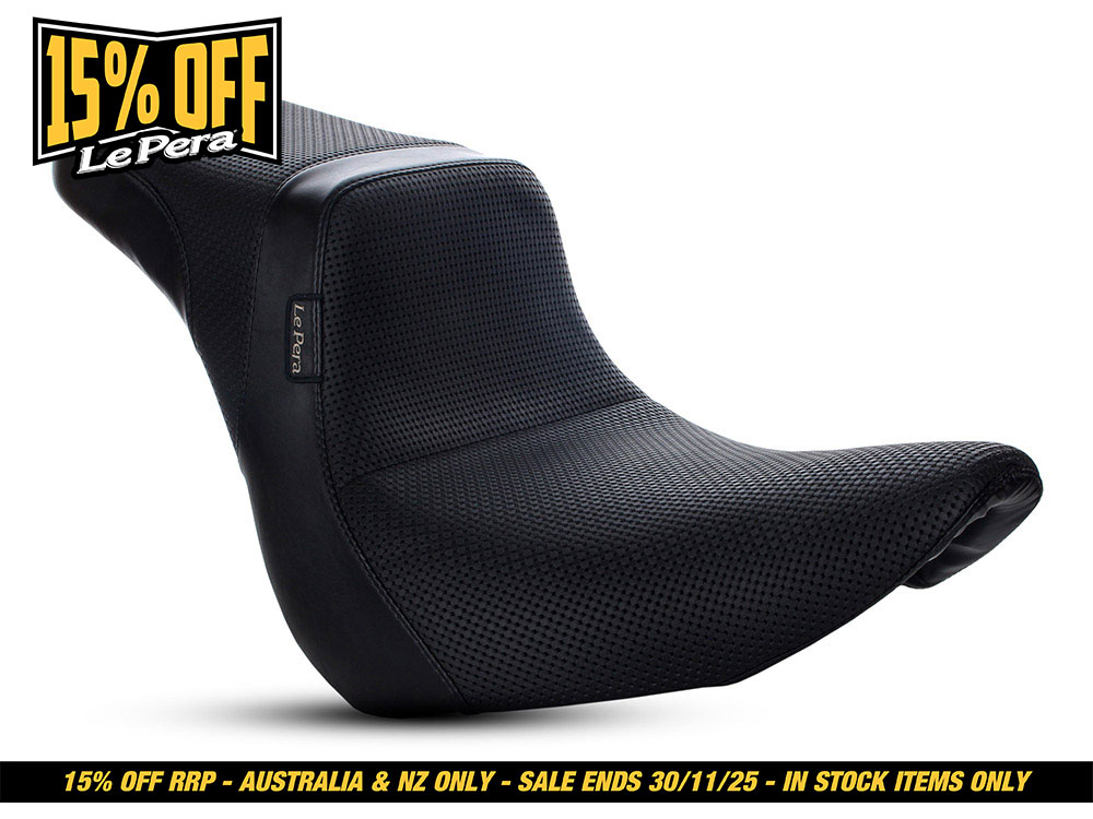 LEPERA SEATS Daytona Dual Seat with Basket Weave. Fits Sport Glide & Low Rider 2018up & Low Rider S 2020up.